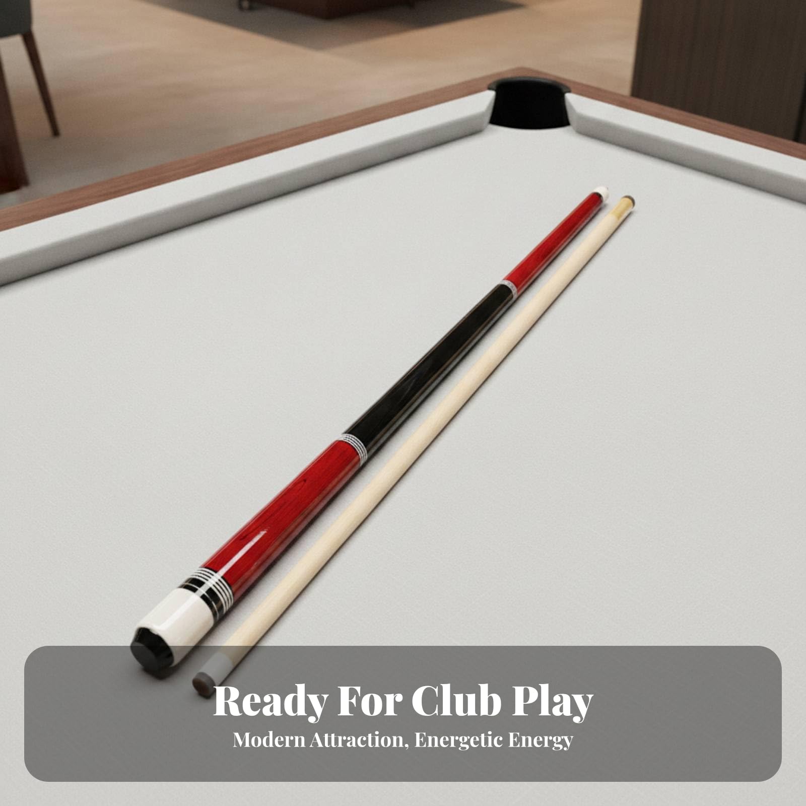 rockible con Giunto a Vite Portatile Design rastremato Dritto, da Biliardo Smontabile, di Legno , per Club , Rosso