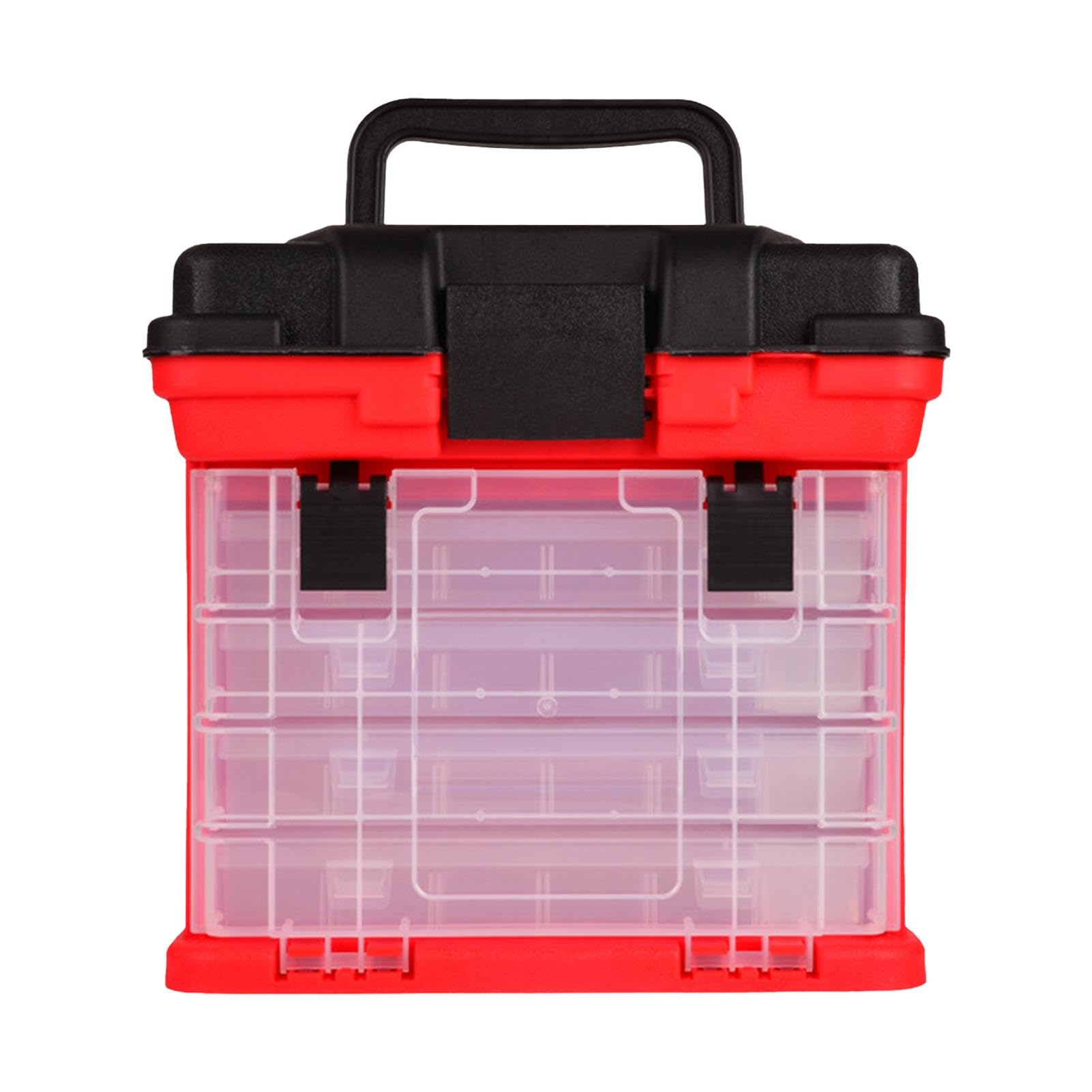 Scatola organizer per attrezzatura | Scatola a 4 con manico | Scatole per attrezzatura per acqua salata, scatola per attrezzi da pesca per barche da mare all'aperto