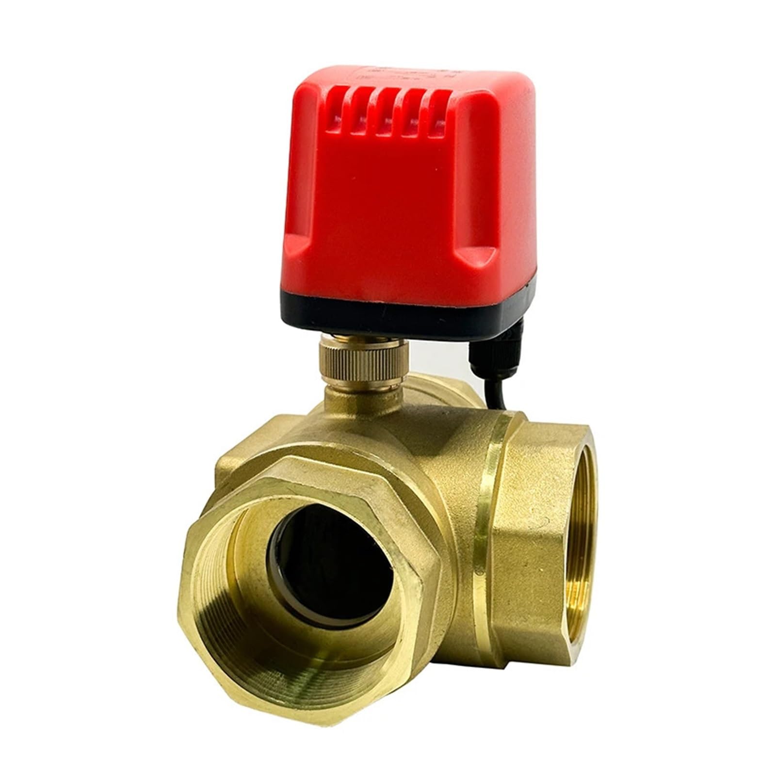 CHULKJFX 2“ 3 Way Waterproof Motorized Ball Ball Brass Ball Three Line Or Two Line(L TYPE-220VAC-CR02)