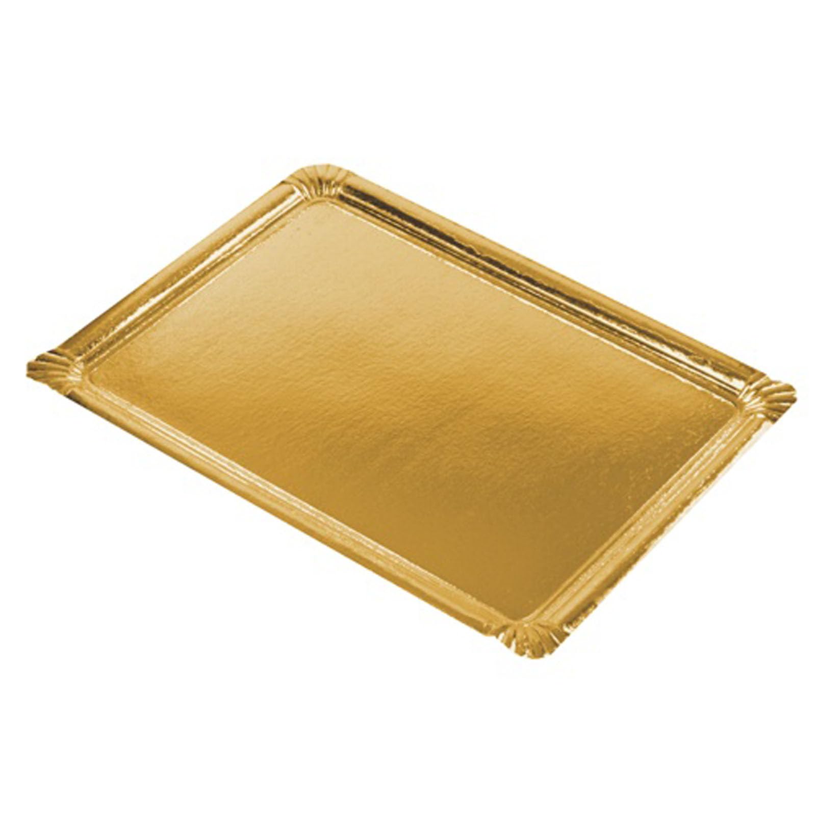PAPSTAR 90 Servierplatten, PE-beschichtet eckig 34x45,5cm Gold