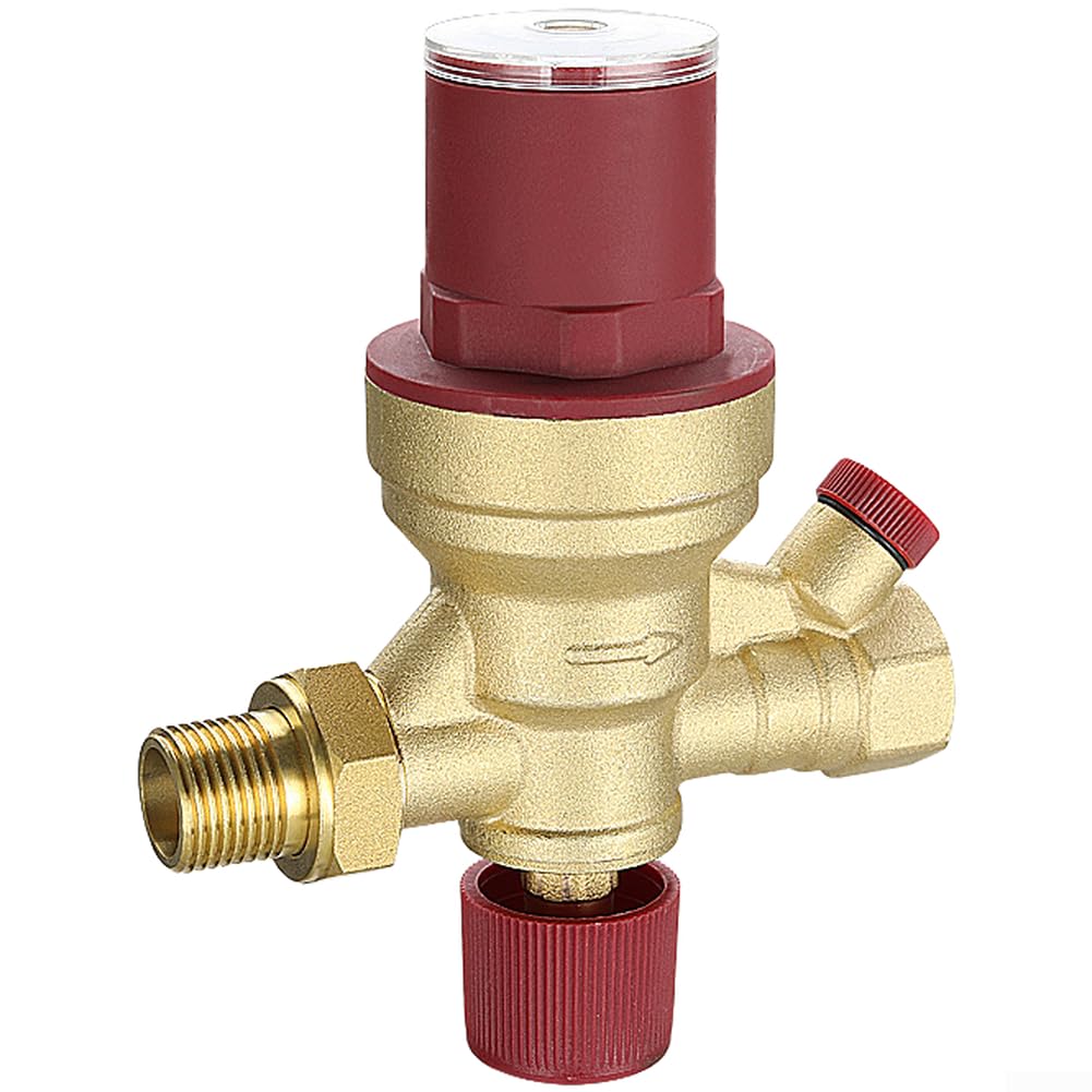 Válvula automática DN15 de latón oro para calefacción y aire acondicionado 1