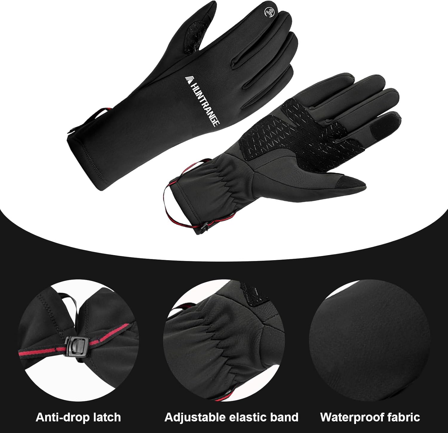 Winter Gloves for Men Women, Unisex Waterproof Touchscreen Warm Cycling Gloves, Windproof Anti-Slip Thermal Running Glove for Driving Riding Skiing Climbing - Image 3