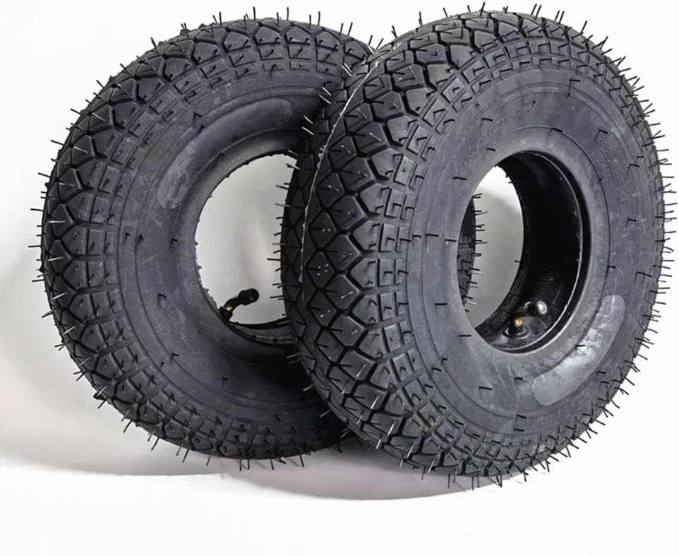 Heavy Duty 12 Inch 4.00-5 Inner Tube & Outer Tire Set for Buggy, Quad Bike, & Elderly Electric Scooter - Rubber Pneumatic Replacement Wheels