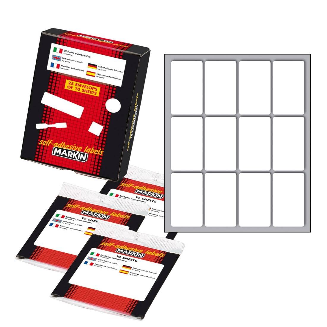 Etichette Bianca 46x 27mm (10fx 12e) 1pz