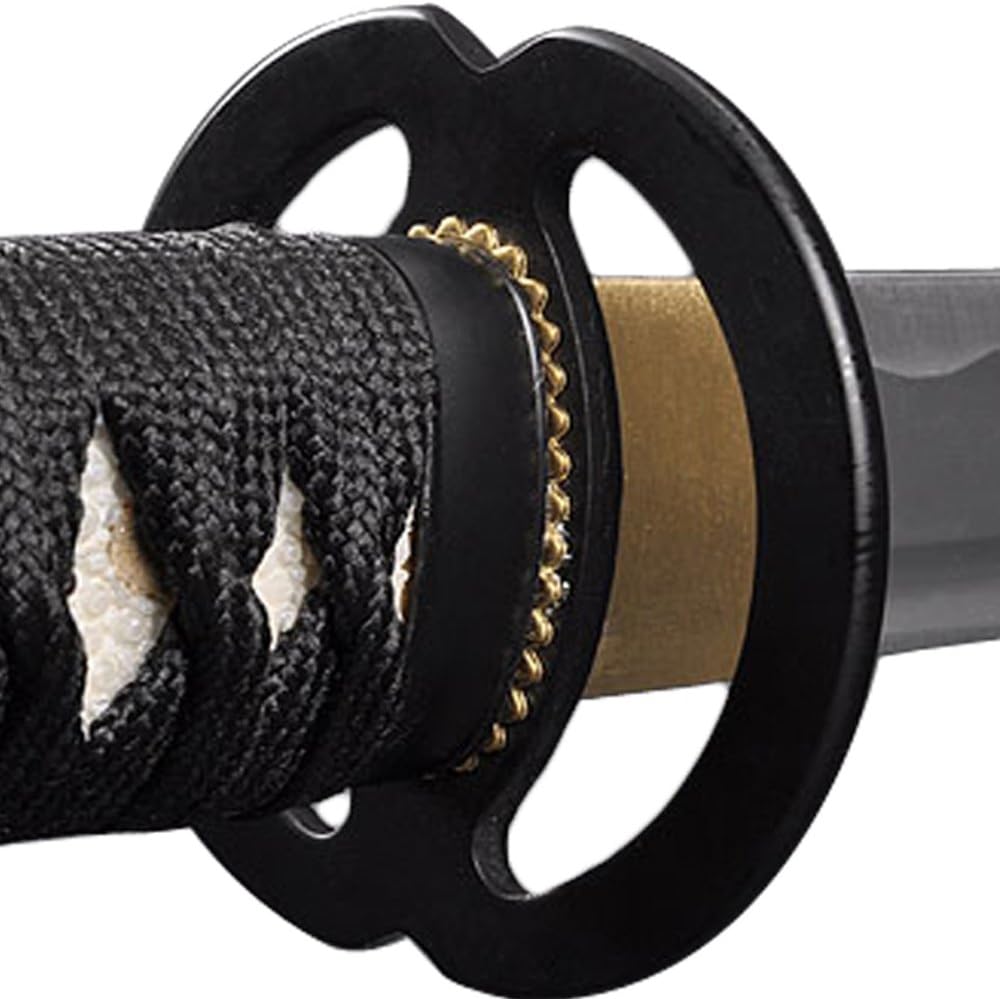 HMS Authentic Musashi Katana Training Sword - Handmade Aluminum Alloy Unsharpened Blade, Decorative Functional Japanese Iaido Practice Sword for Martial Arts, Cosplay, Gifts & Collectors