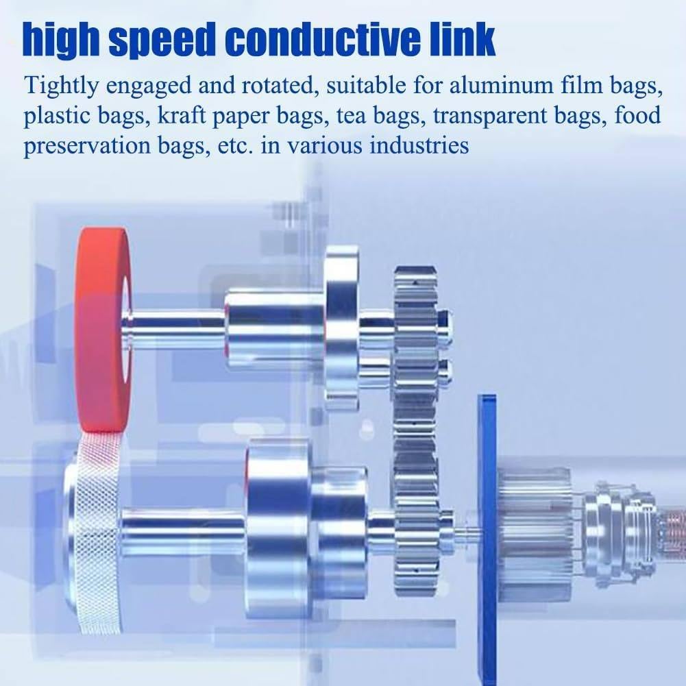 Sigillatrice Automatica a Nastro Continuo da 300 W, Macchina sigillatrice Continua, sigillatrice per plastica, Macchina confezionatrice Automatica per Alimenti da 5 m/min per sacch