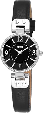 BUREI Womens Quartz Watch,25mm Small Elegant Dial with Leather Strap,Minimalist Lightweight Casual Dress Watch for Women,Mothers Day Gifts for Mom