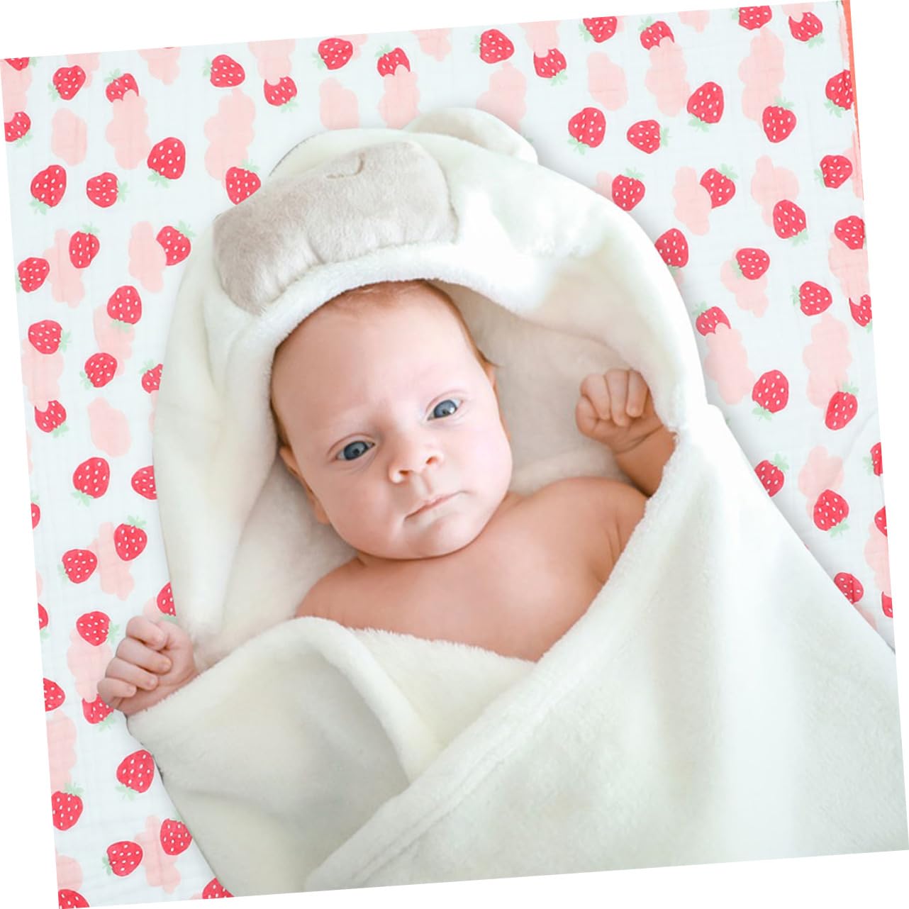 Coperta da Bagno per Neonati in Cotone, Morbida e Assorbente, Stampe Cartone, 100% Versatile per Bagnetto e Fascia