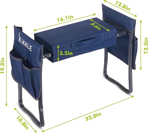 Miniatura 2 de ikkle Asiento de jardín resistente y taburete de jardinería  Almohadilla de rodillas desmontable más gruesa y más ancha  Regalo para mujeres y