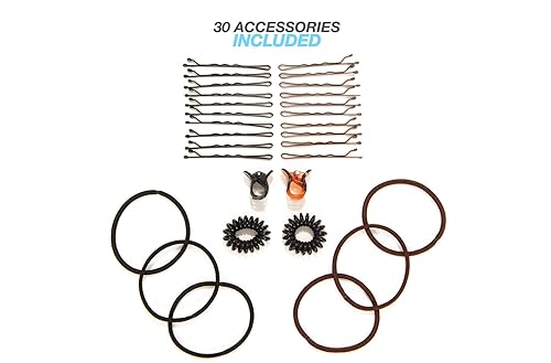 Miniatura 5 de PAK - Cepillo de pelo de viaje con 30 accesorios para el cabello para niñas incluidos, Strorage integrado, cepillo para cabello húmedoseco, cerdas
