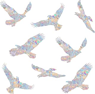 Eagle Anti-Collision Window Clings - Glass Alert Prism Decals - Prevent Birds Strikes for Windows and Glass Doors, 24 Pieces