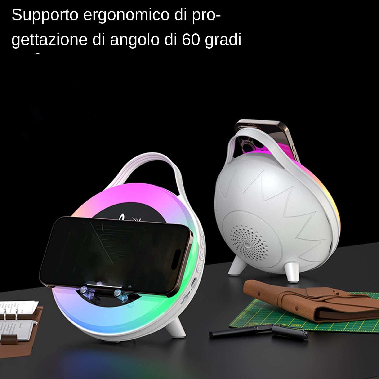 Głośnik indukcyjny RGB Smartfonowy Wzmacniacz Dźwięku Uchwyt