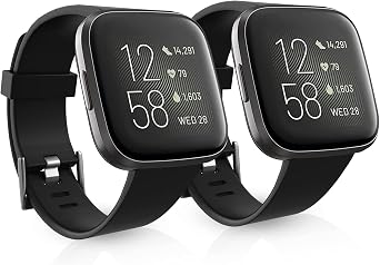 2 Pack Waterproof Bands Compatible with Fitbit Versa 2 Bands for Women Men