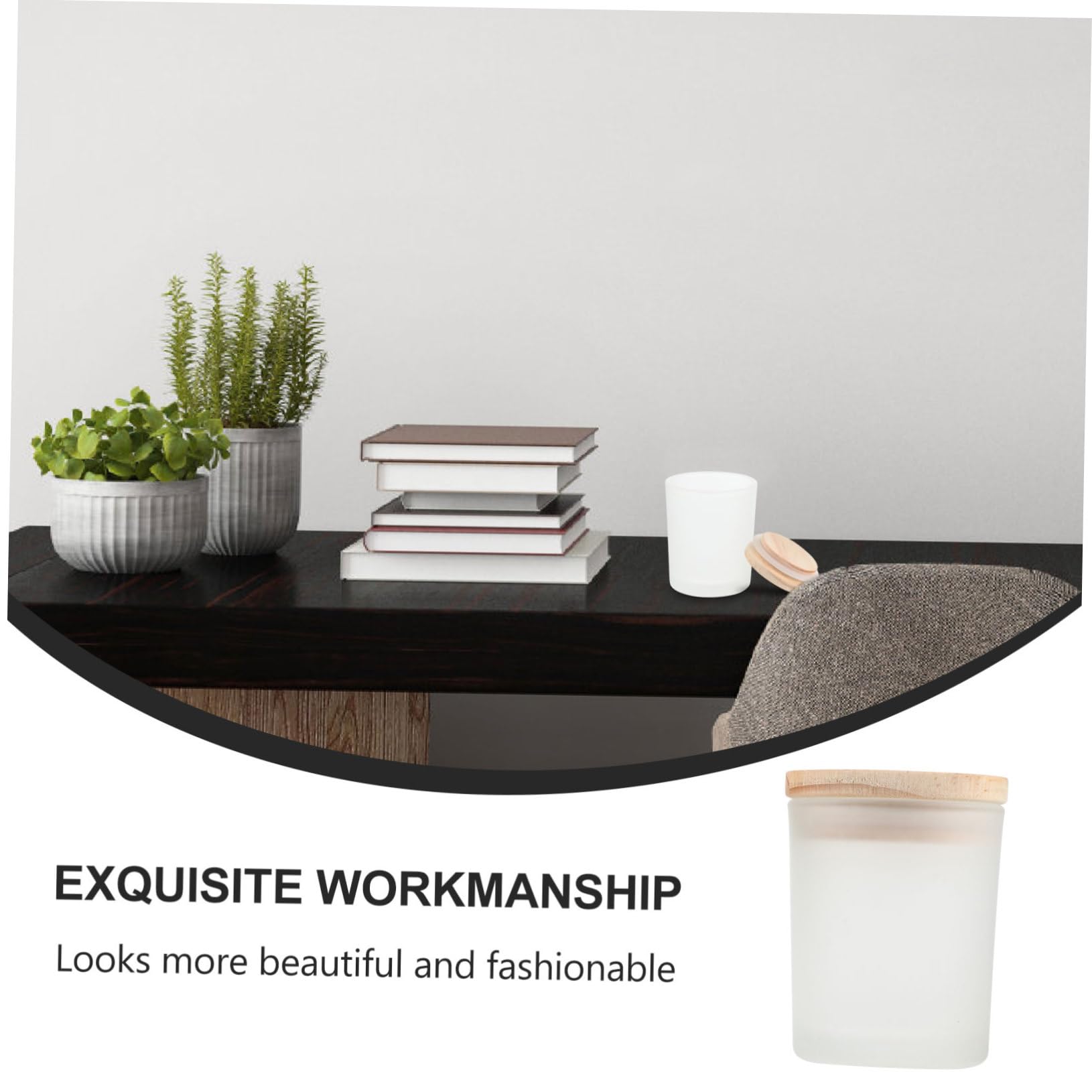 BELLIFFY 22pcs Scented Candle Cups Frosted Candle Containers Lid for Home Decor and Giving for Living Room and Bedroom