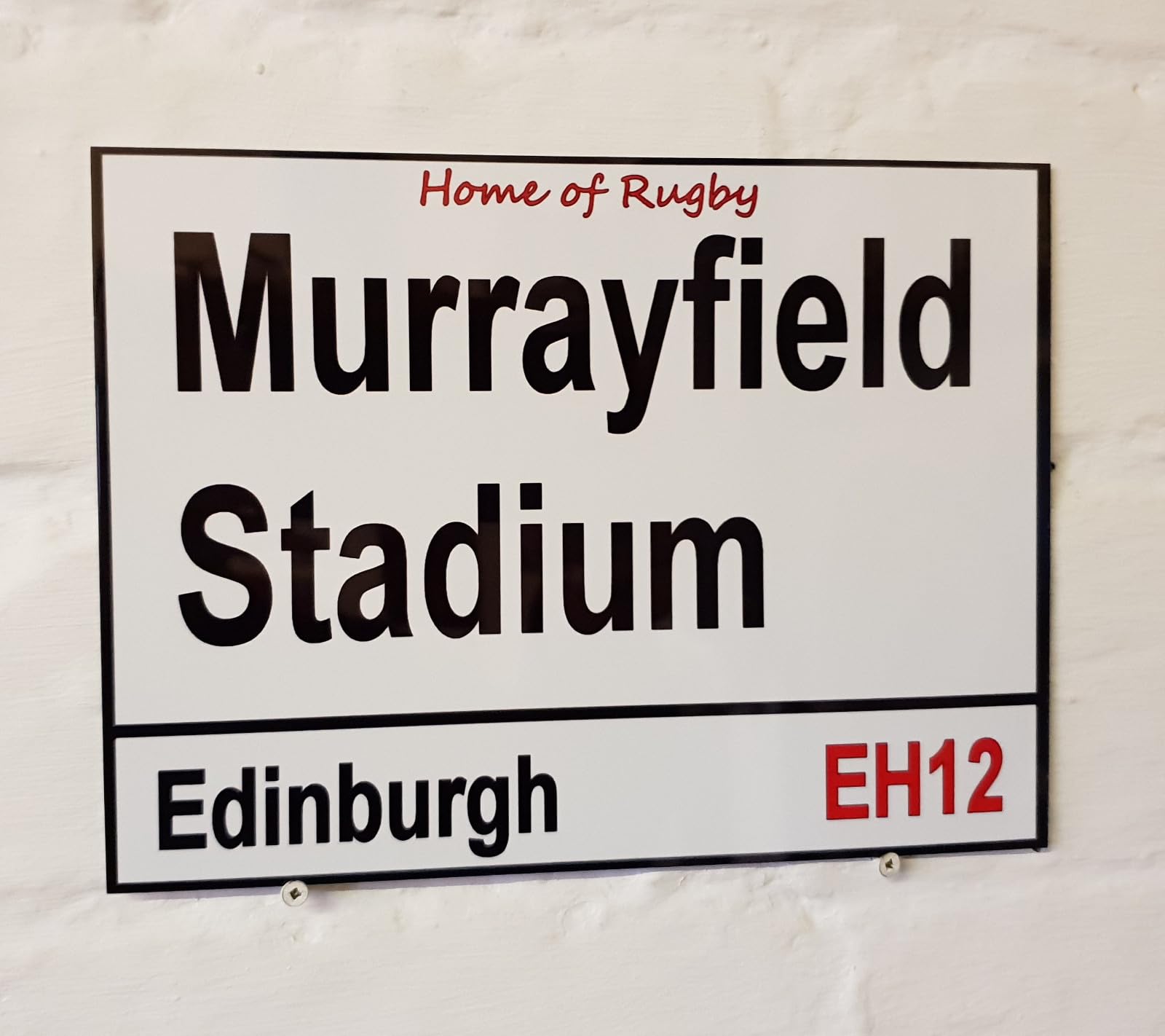 Yelacecca Tin Sign A30558 Murrayfield Stadium Street Sign Metal Aluminium Rugby Ground Edinburgh Street Sign 8X12 Inches
