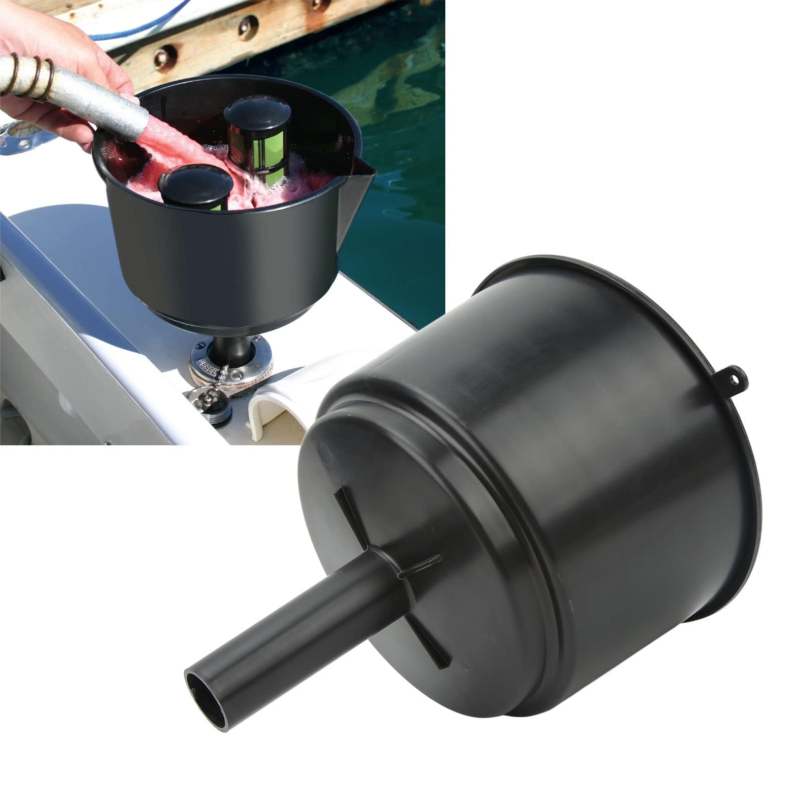 Embudo de Filtro de Aceite para Automóviles, Metal de Cuello Ancho, Portátil, Compatible con Coches, Motocicletas, Caravanas, SUV, Todoterrenos