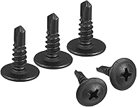 Vista 1 de uxcell Phillips Tornillos autorroscantes de cabeza, # 8 x 1/2 "acero al carbono, tornillo de chapa autoperforante, negro, 500
