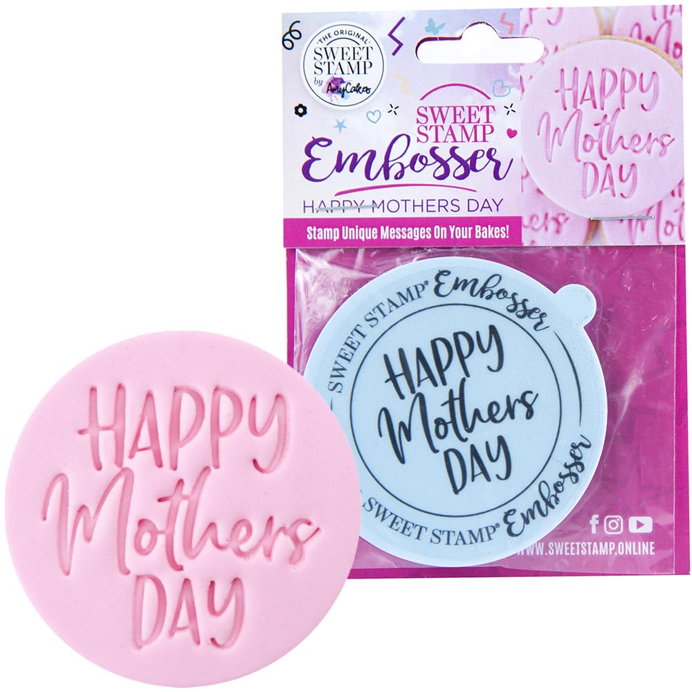 Sweet Stamp Happy Mothers Day Plastic Cookie/Cupcake Embosser