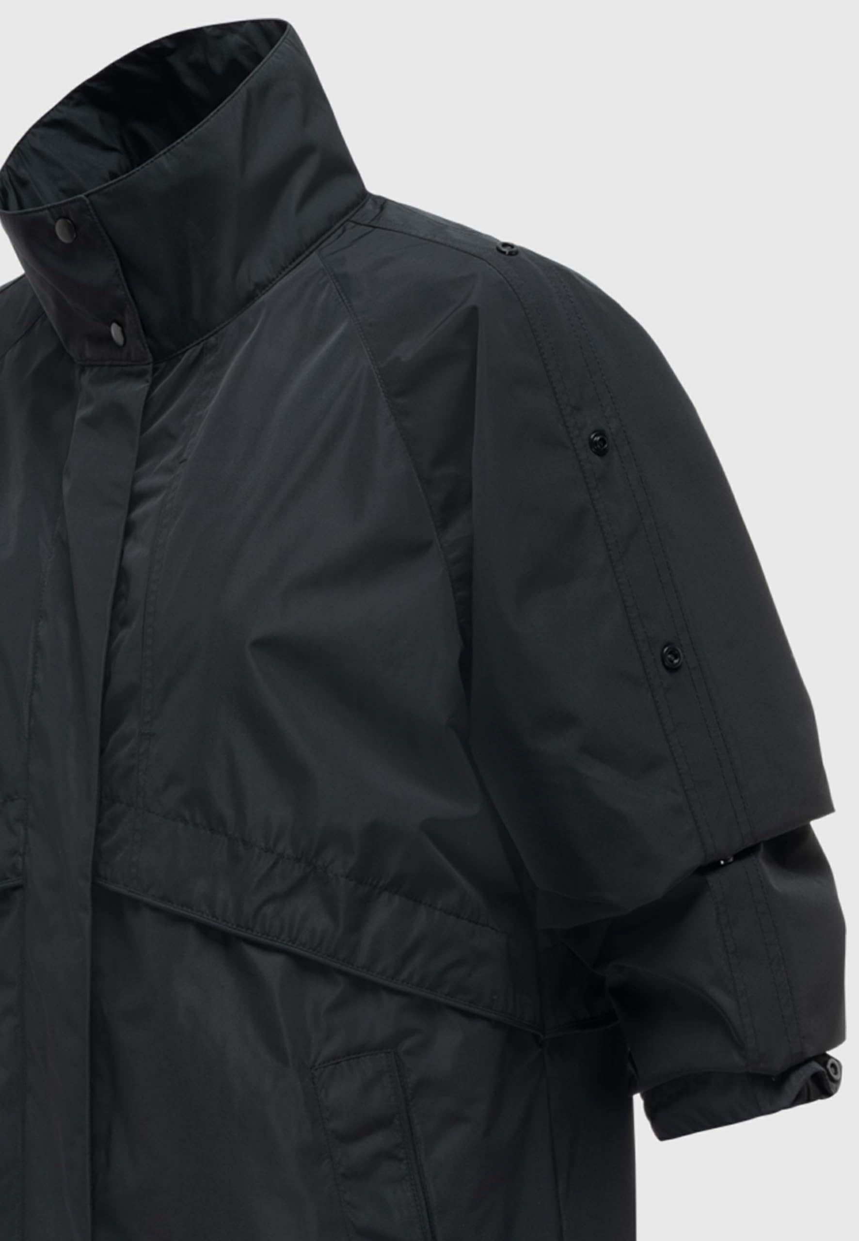 Navahoo Damska parka oversize, długa kurtka przejściowa z podwijanymi rękawami, Zenblüte 14 XS-3XL