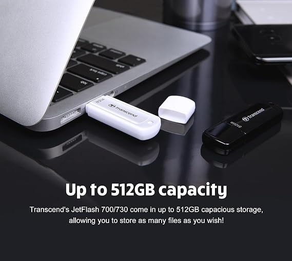 Transcend 64GB JetFlash 700 USB 3.0 Flash Thumb Drive, Black