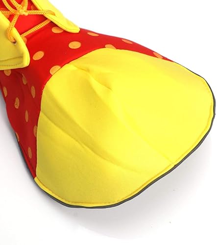 Miniatura 4 de BinaryABC Zapatos de payaso para disfraz de Halloween, accesorios de disfraz de payaso (amarillo rojo)