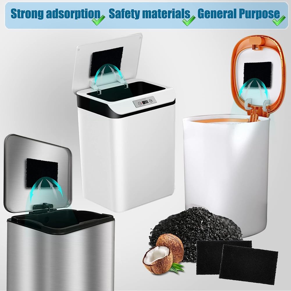 Orton 1 paquete de desodorante purificador de carbón activado para botes de basura, cubos de compost, rectángulo