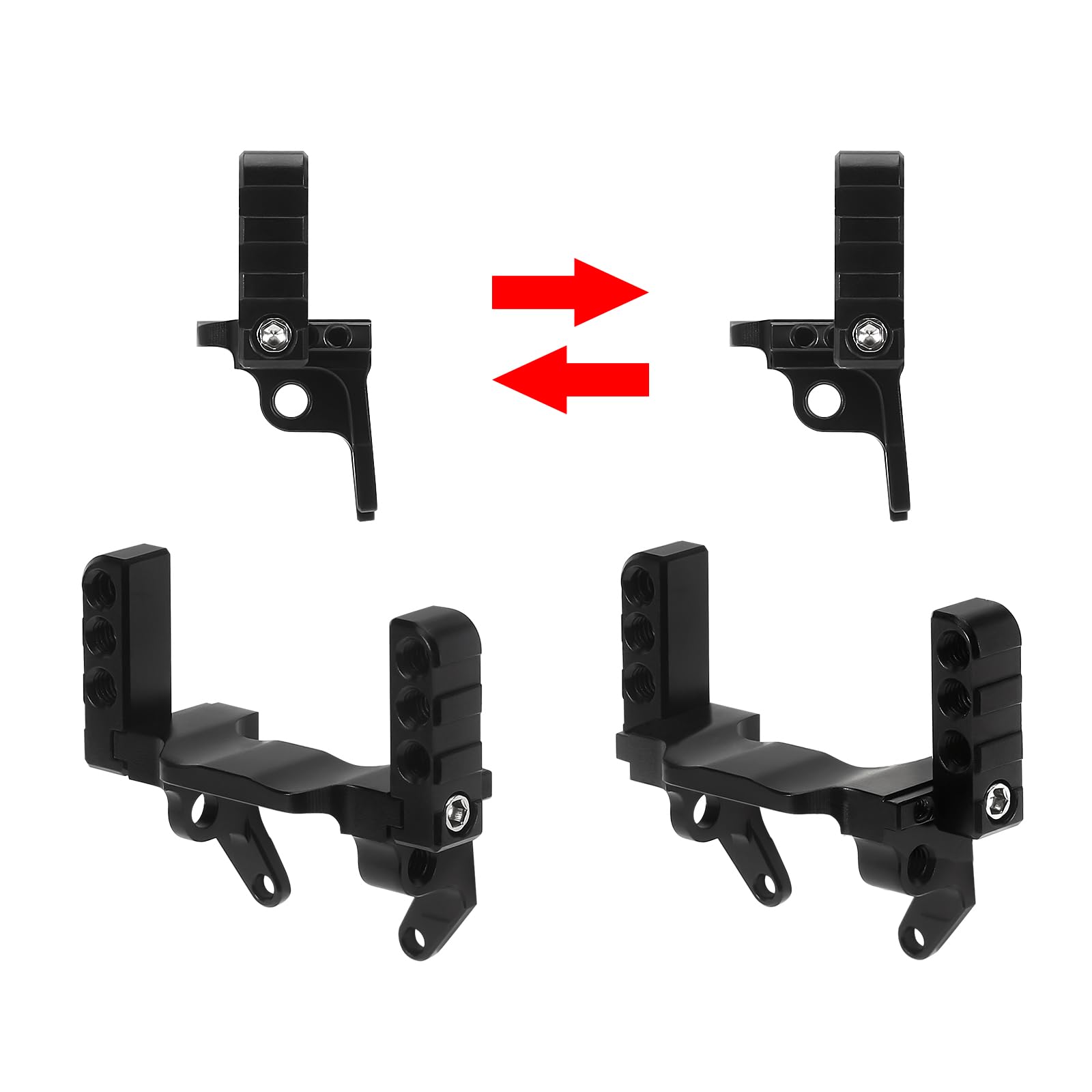 Support de servo en aluminium pour voiture télécommandée Traxxas 1/18 TRX4M - ZERODIS - Blanc