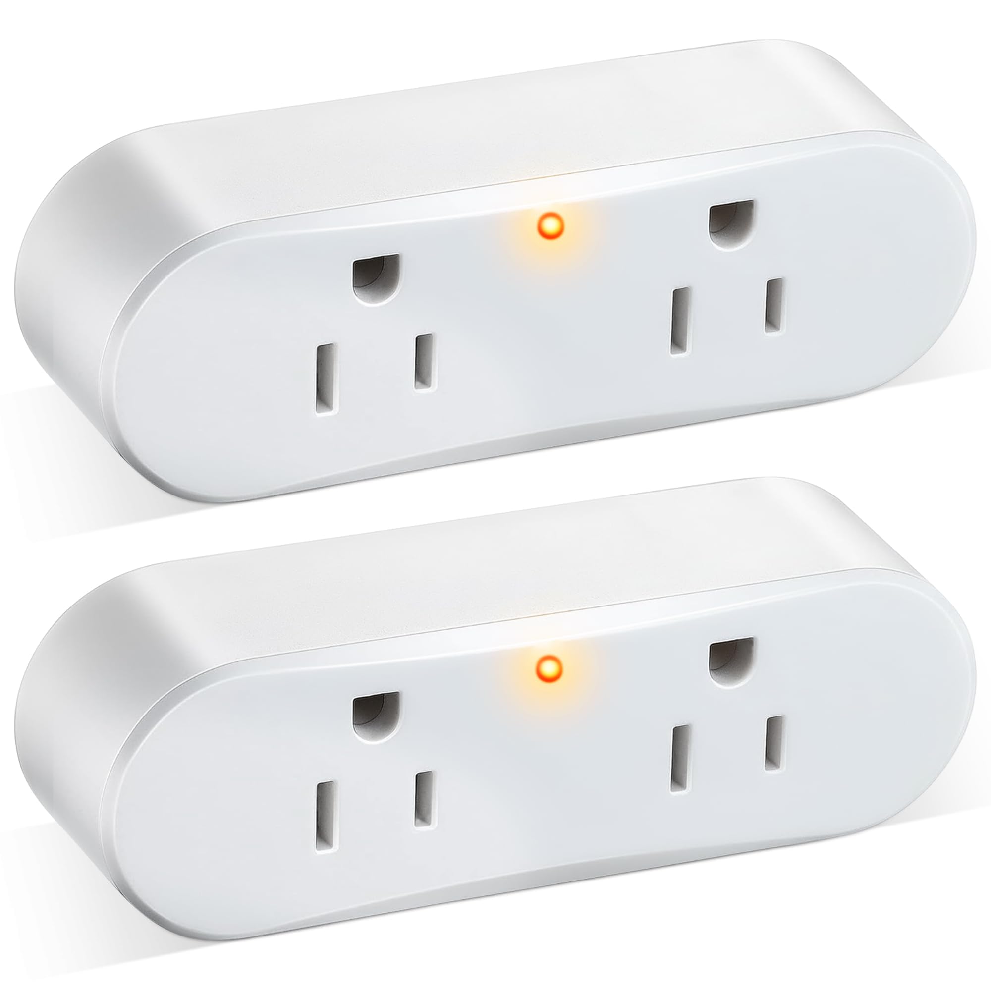 2 Packs Thermostatically Controlled Outlet, On at 32°F/Off at 50°F Plug in Thermostat Controlled Outlet Switch for Heater, Waterproof Temperature Control Outlet Extension Cord for Freeze Protect
