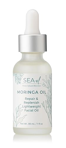 Miniatura 8 de Gotas de aceite facial de semillas de Moringa súper hidratantes, brillo rico en antioxidantes, con algas marinas y vitamina E, imprimación facial