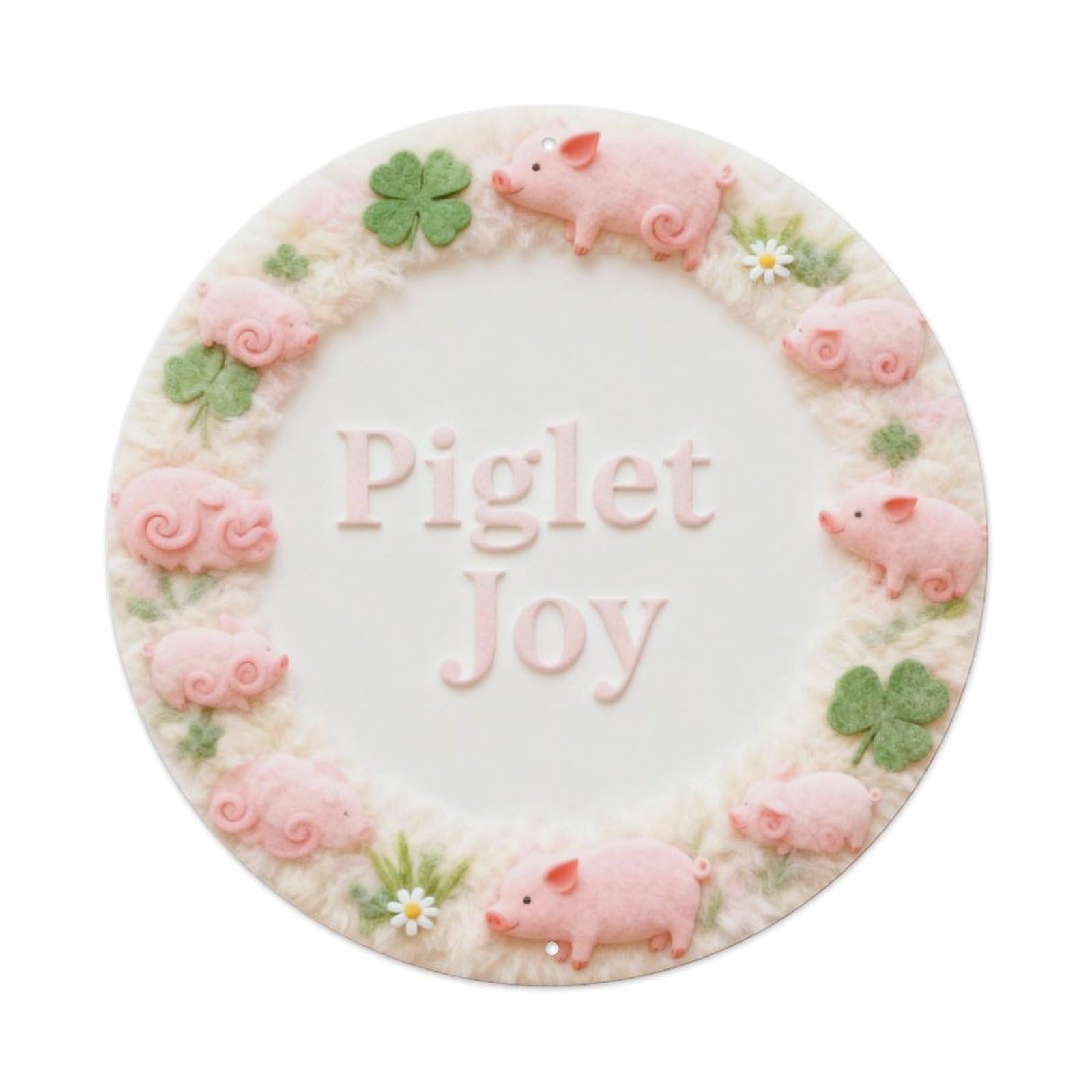 Piglet Joy Metal Tin Sign Plaque