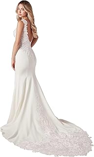 Long Sleeve Wedding Dresses for Bride Lace Beach Boho Wedding Bridal Gowns for Women Country Wedding Dress - Buy now