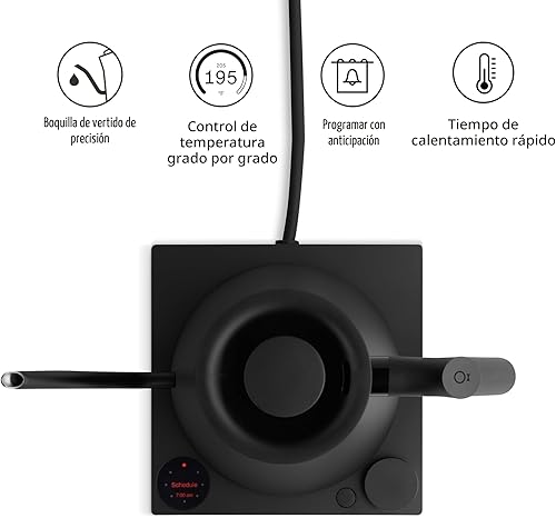 Miniatura 2 de Fellow Stagg EKG Pro - Hervidor eléctrico de cuello de cisne para café y té, calentamiento rápido, control preciso de temperatura, programación