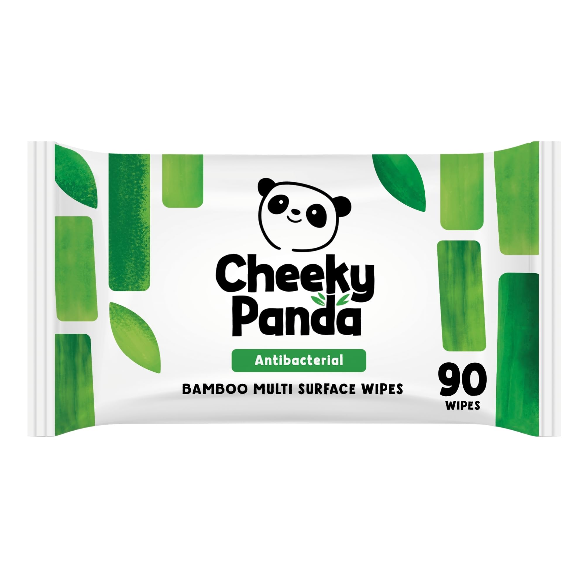 The Cheeky Panda 100% Bamboo Antibacterial Multi Surface Wipes 90 Wipes