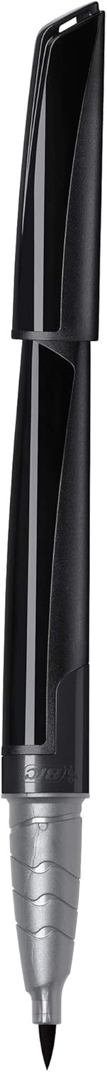 BodyMark by BIC, Temporary Tattoo Marker, Skin Safe, Brush Tip, Long-Lasting & Vibrant, Black, 3-Count : Beauty & Personal Care