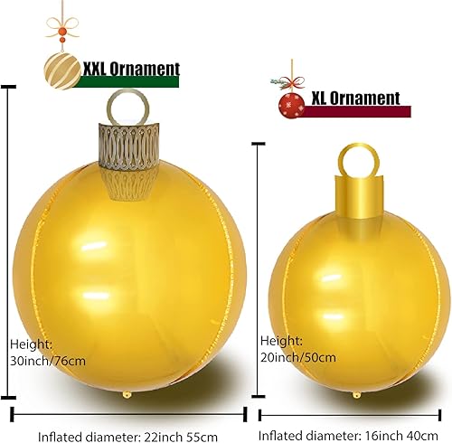 Miniatura 8 de Kit de adornos de orbe plateado de 22 pulgadas, 8 unidades, paquete de 20 adornos colgantes de gran tamaño para Navidad, Año Nuevo, decoración de