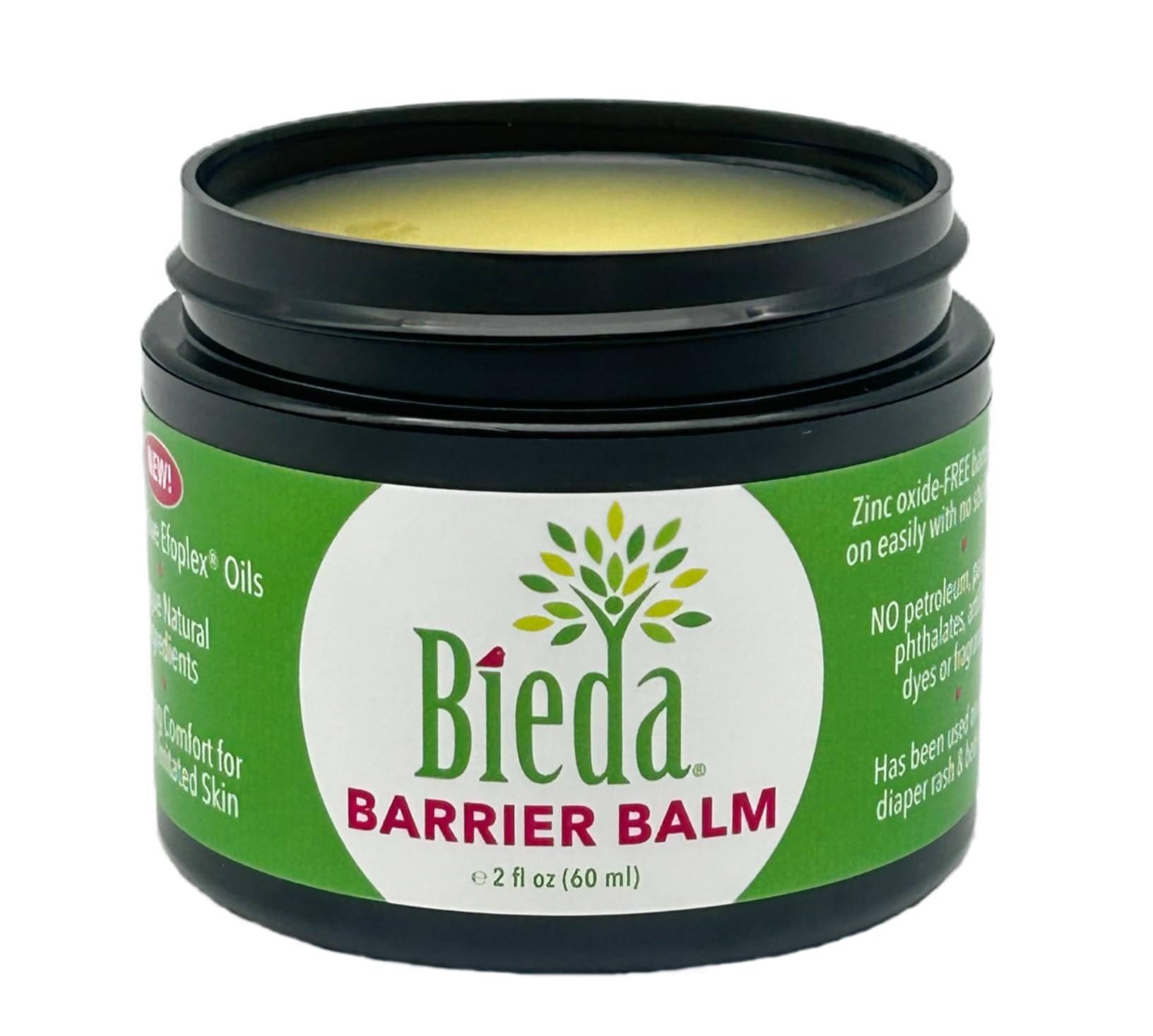 Bieda Barrera Bálsamo | Crema de pañales para adultos calmante con ingredientes naturales para la incontinencia y llagas en la cama. Barrera libre de óxido de zinc Se desliza fácilmente sin residuos
