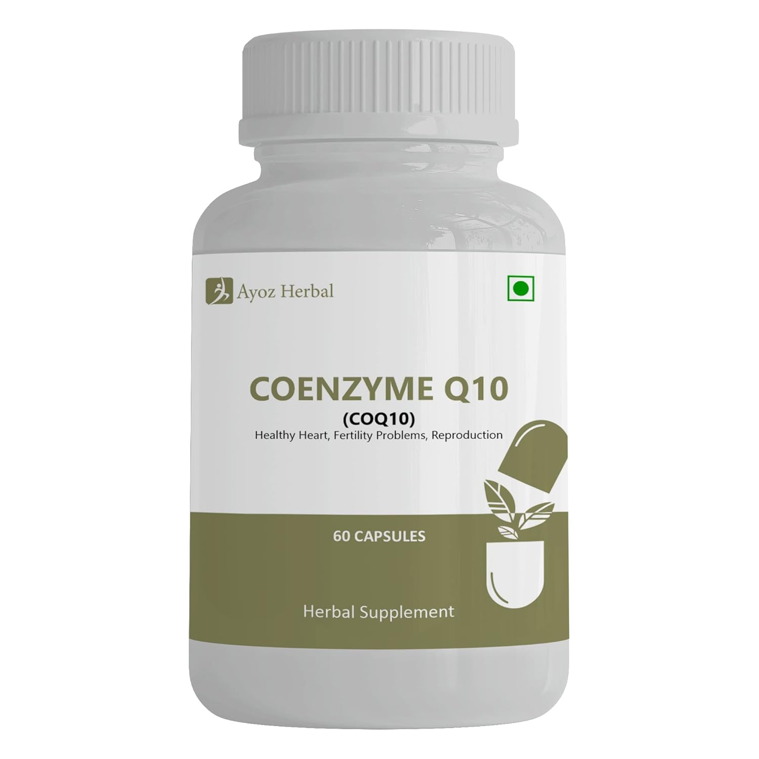 Ayoz Herbal CoQ10 Capsules Dietary Supplement Natural Antioxidant for