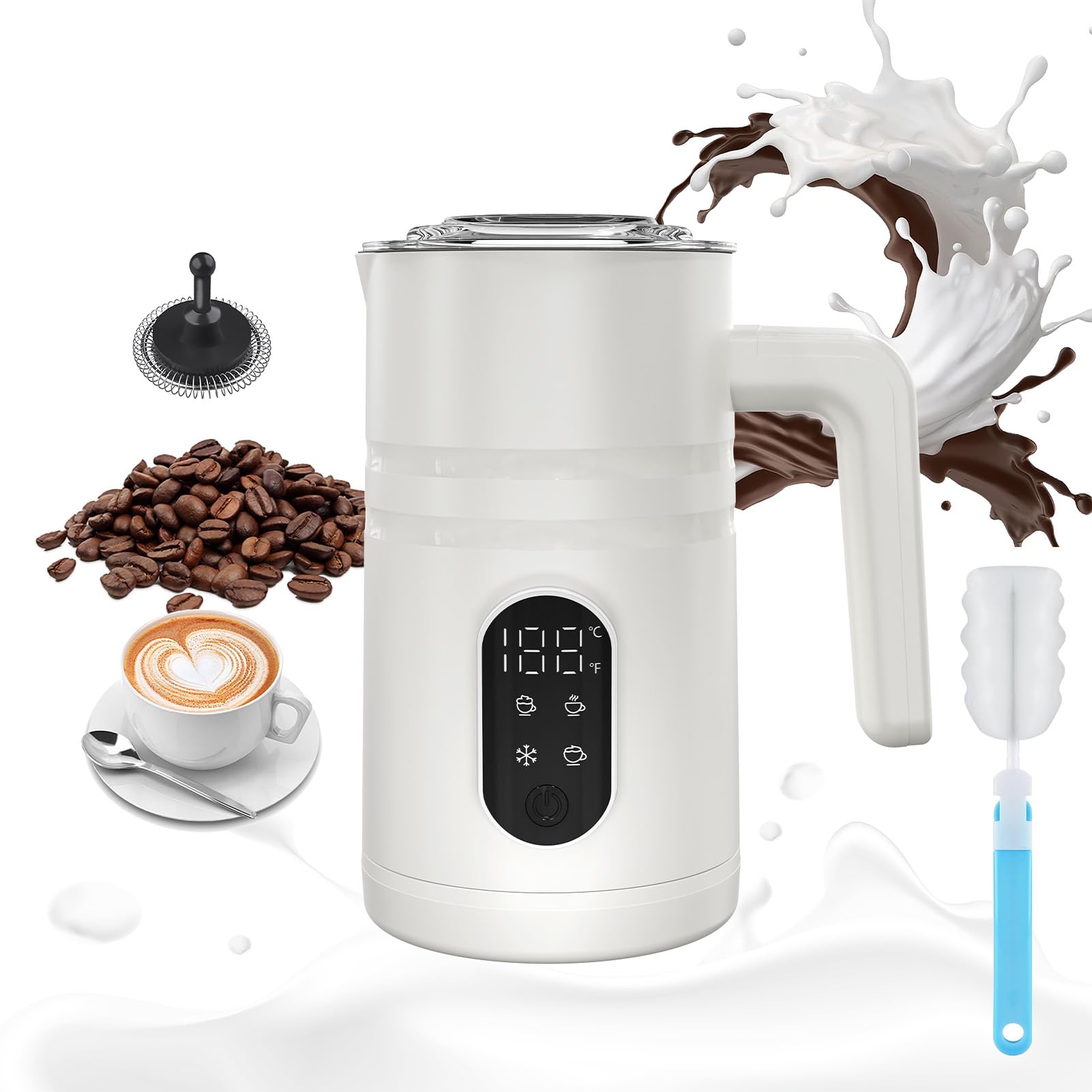 Amazon.com: MF06 Electric Milk Frother with 4 Modes Cold Hot
