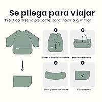 Vista 9 de Tiny Twinkle - Babero a prueba de suciedad para bebés y niños pequeños, bonito, de manga larga, impermeable, lavable a máquina, cierre a prueba