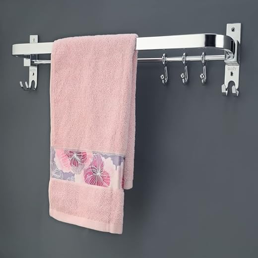 Gloxy Enterprise 24 Inch Wall Mounted Stainless Steel Bathroom Towel Hanger - Space-Saving - Durable Bathroom Accessories ...