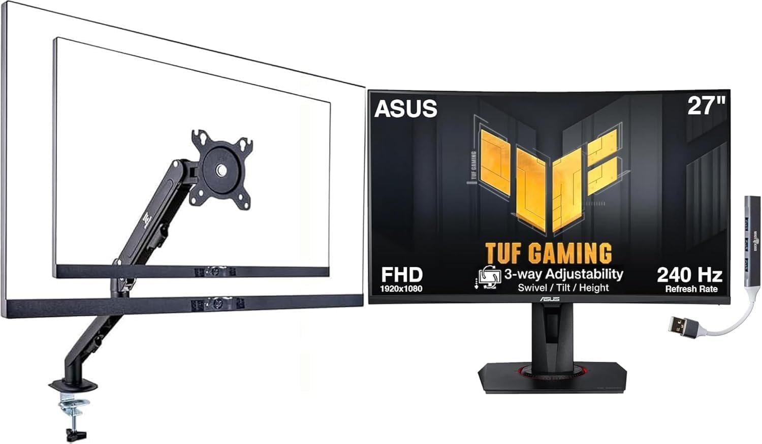 ASUS 27インチ 1920×1080 240Hz ゲーミングモニター Amazon.com: ASUS TUF 27