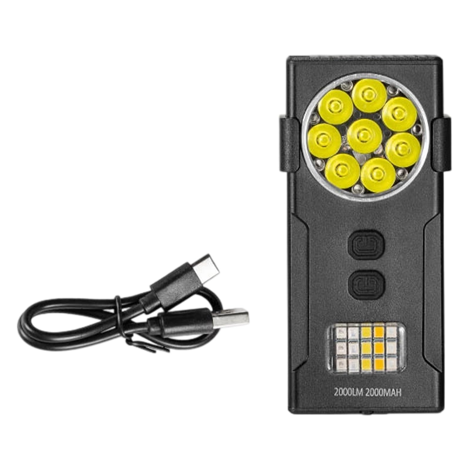 Kalttoy Portable Work Light Rechargeable Double Light Mode 1000LM Flashlight for Camping Repair Tasks Rechargeable Flashlight
