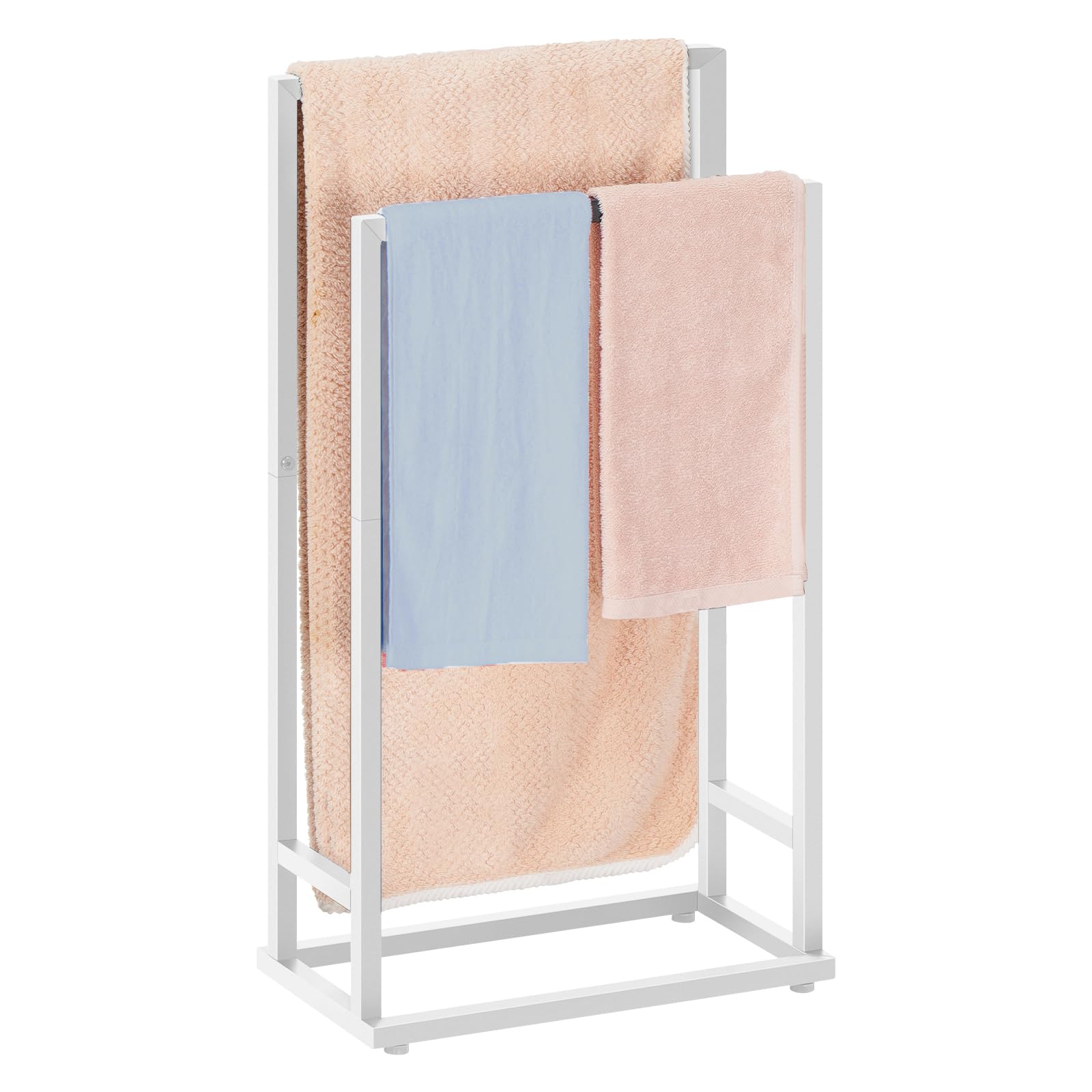 Bath Towel Stand, Bath Towel Hanger Stand, Towel Rack, Steel, Towel Hanger Rack, Bath, Bathroom Storage Rack, Laundry Drying Stand, Open Rack, Quick-Drying, 2-Tier, Space-Saving, Bathroom, Washroom