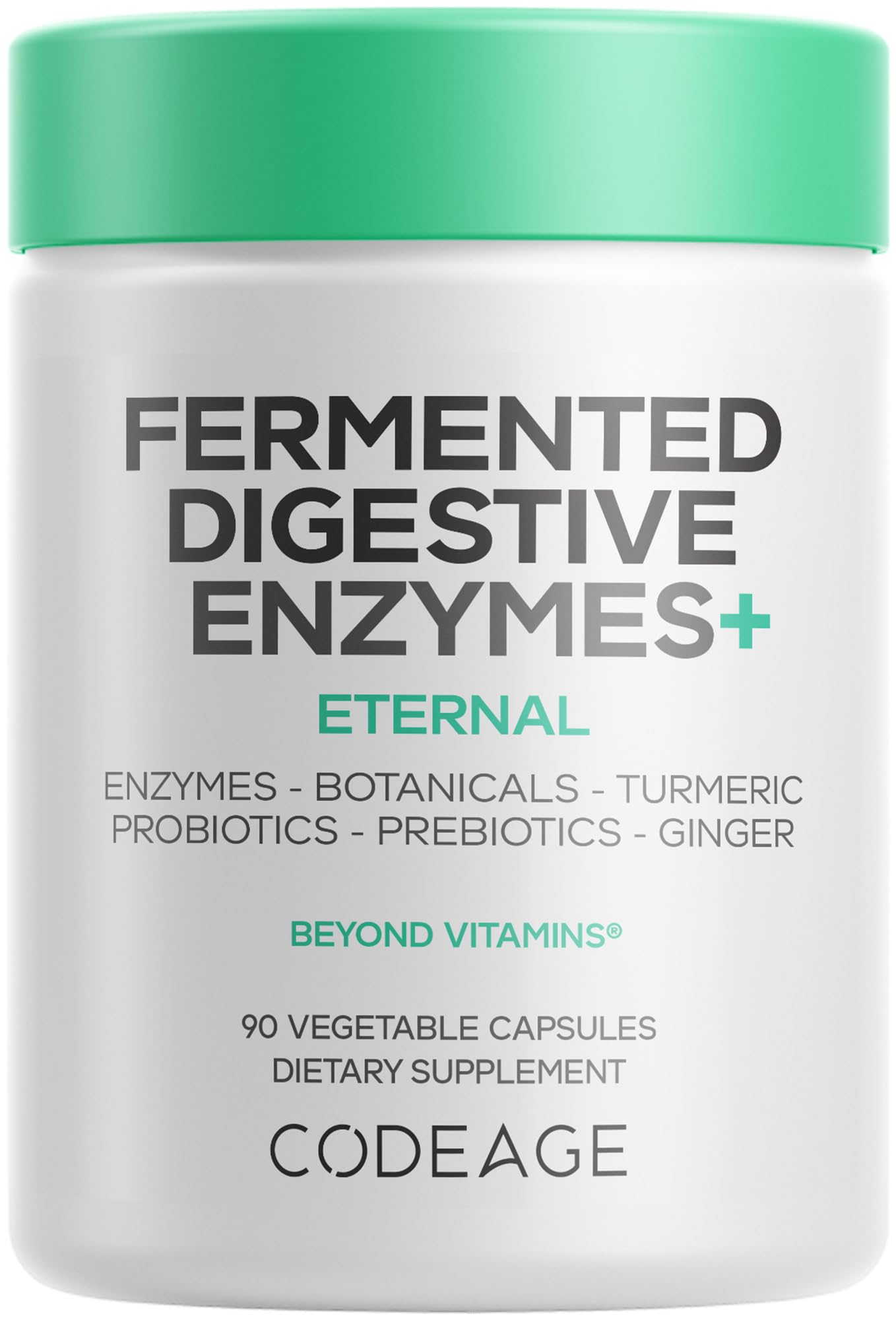 Codeage Fermented Digestive Enzymes, 14 Enzymes, Probiotics, 90 Capsules