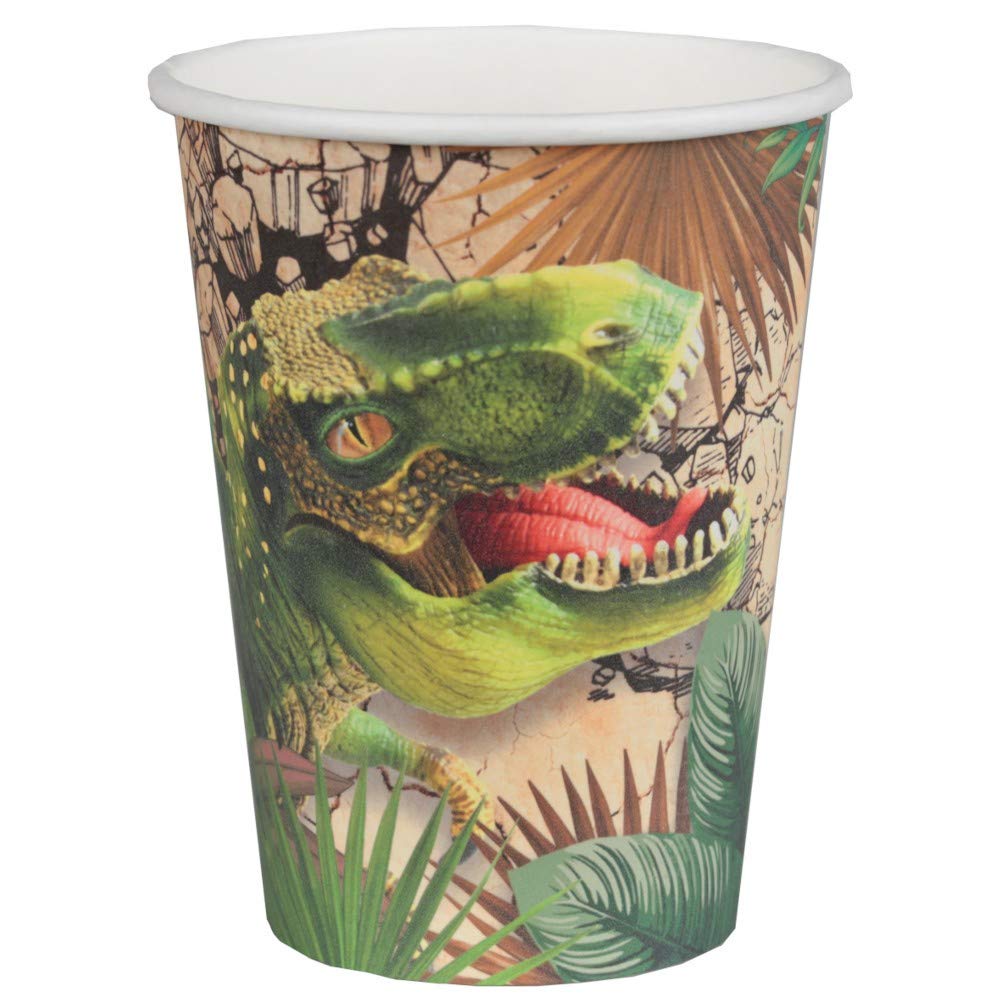 Santex 7286-99, Pack of 10 T-Rex Dinosaur Cups, Green, 99 Unité (Lot de 1)