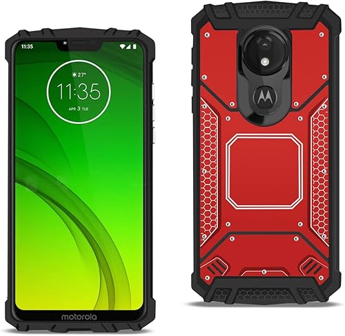 Golden Sheeps Carcasa híbrida de metal de aluminio compatible con Motorola Moto G7 Power, Moto G7 Optimo Maxx, Moto G7 Supra con placa de metal