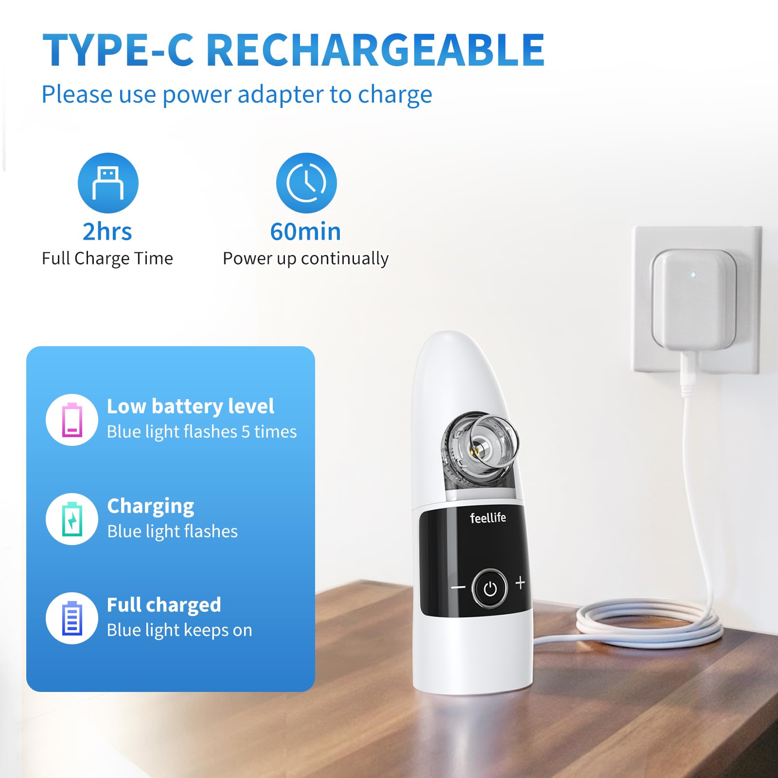 FEELLIFE Air Q+ Inhalationsgerät für Kinder & Erwachsene – Leiser Inhalator für Babys