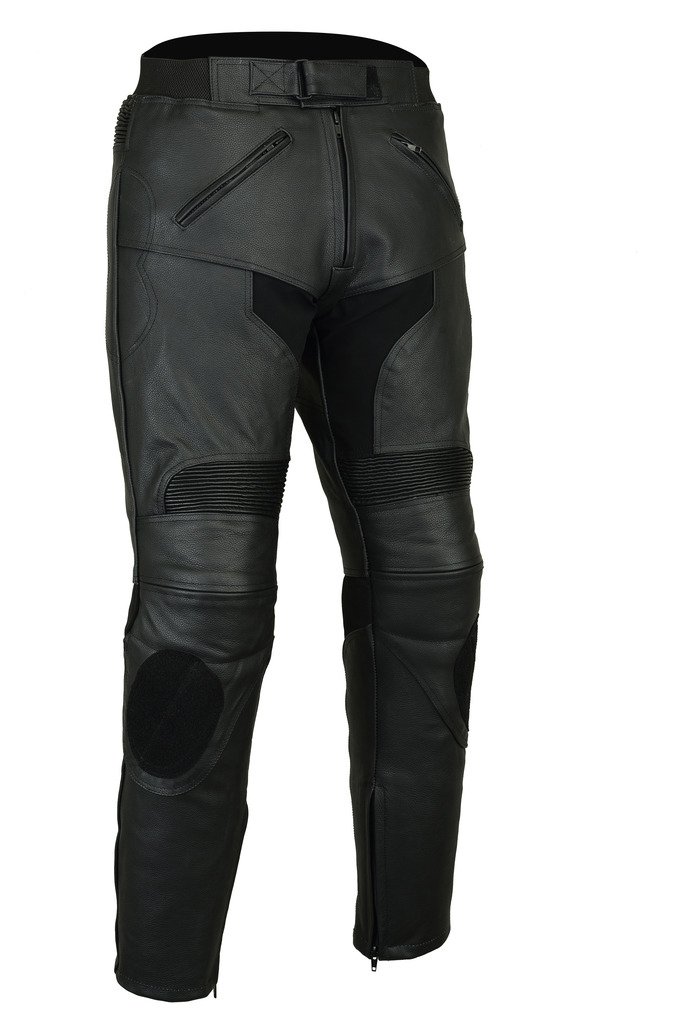 Bikers Gear Australia LT1005 Razor Premium Leather Motorcycle Sports Trousers Pants with Removable CE1621-1 Armour UK 42R- EU 4XL Regular