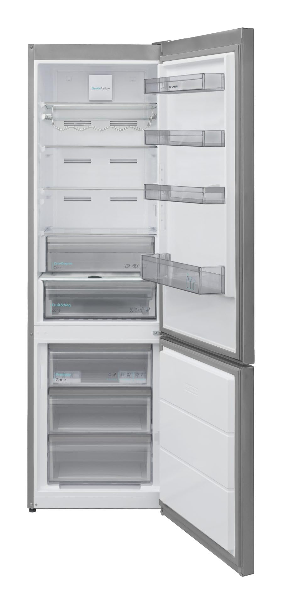 Sharp SJ-NBA32DMXPD frigorifero con congelatore Libera installazione 367 L D Acciaio inox