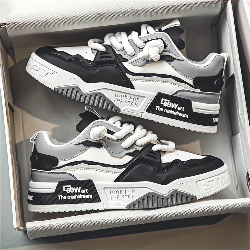 Men's Skate Shoes - Skateboarding - Comfy, Non-Slip, Durable, Lace-Up Sneakers for Outdoor Activities with Trendy Street Style3